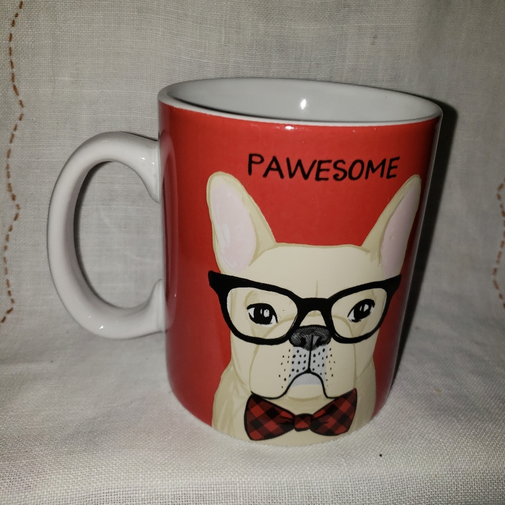 "Pawesome" Dog Mug with Glasses